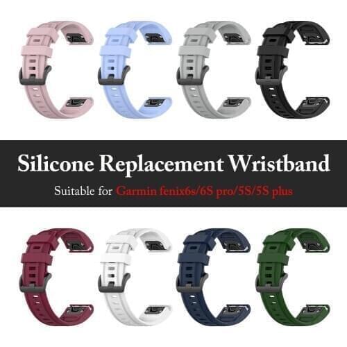Sport Watch Band Strap Soft Breathable Silicone Replacement Wristband For Garmin Fenix6s/6S Pro/5S/5S Plus Watch