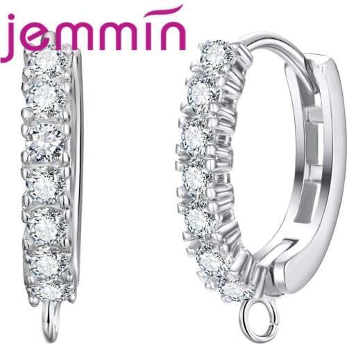 Luxurious Austrian Crystal Cubic Zirconia New Fashion 925 Sterling Silver For Women Girlfriend Earrings Present Bijoux