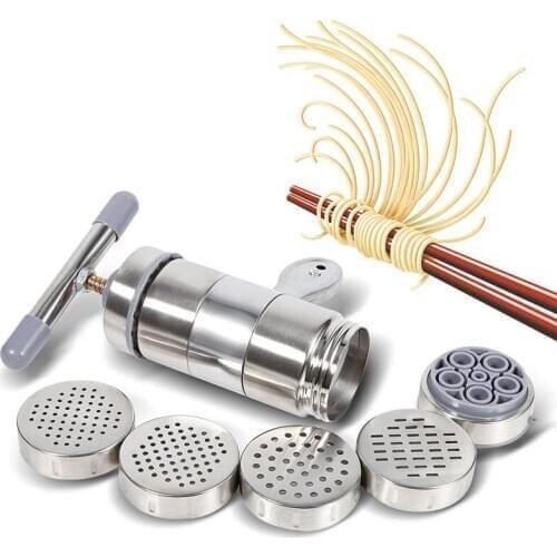 Manual Stainless Steel Noodle Maker Press Pasta Machine Kitchen Cookware Cooking Tool Spaghetti Moulds Making