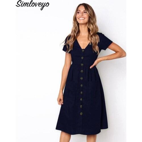 SIMLOVEYO Short Dresses For Women