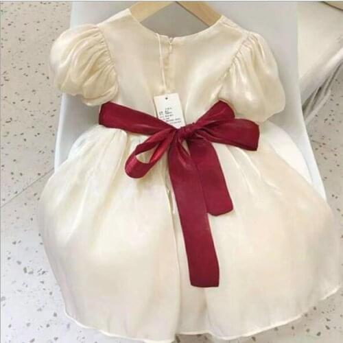 Girls wedding dress summer new baby girls bow princess dresses wholesale