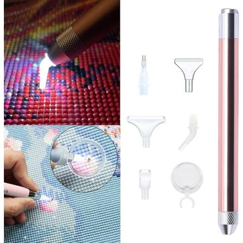 Luminous Point Drill Pen Magnifying Glass Luminous Lighting Sticker Drill Tool Diamond Painting Tool