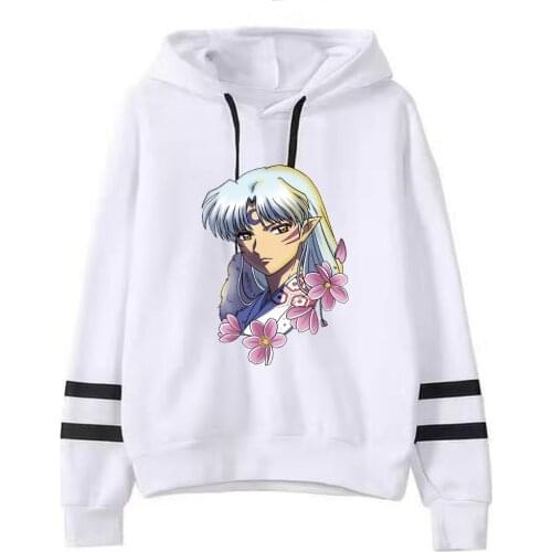 InuYasha Sesshomaru Anime Hoodie Fashion Long Sleeve Casual Hip Hop Uniex