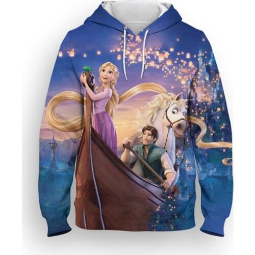 Woman Clothes Disney 3D Print Tangled Spring Autumn Mens Sweatshirt Fashion Cartoon Anime Boy Girl Kids Hoodies