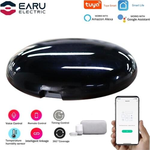 WiFi Tuya Smart Life Universal IR Remote Controller for Air Conditioner TV with Temperature Humidity Sensor by Alexa Google Home