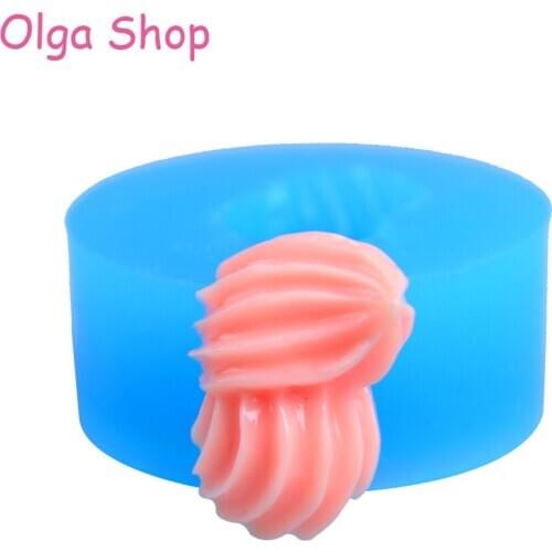 XYL072 Whipped Cream Silicone Push Mold Mini Resin Mold Kawaii Miniat Sweets Mini Cupcake Topper (Clay Resin Wax Epoxy)