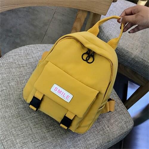 Women Backpacks Korean Style Cute Ins Hot Soft Girls School Shoulder Bags Teenager Canvas Small Fresh Ulzzang Purple Backpacks