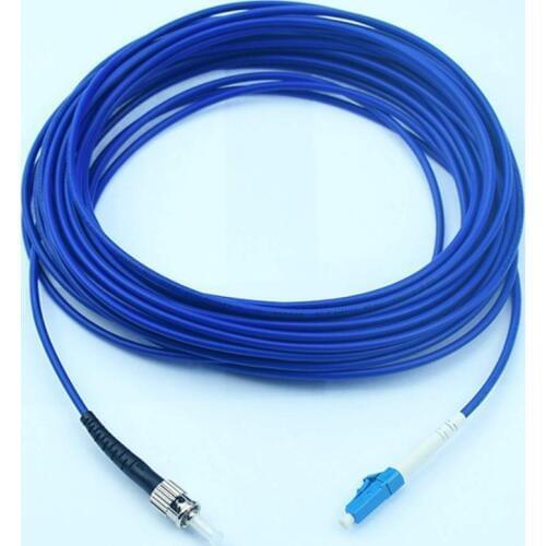 10meters Armored Single-mode Simplex Fiber Optic Cable(9/125)-LC to ST