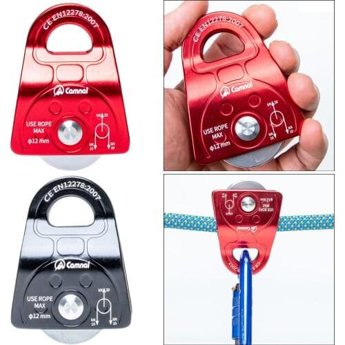 25KN Micro Pulley for Rock Climbing Rigging Zipline Arborist Tree Climb 12mm Rope Equipment Hardware Accessories