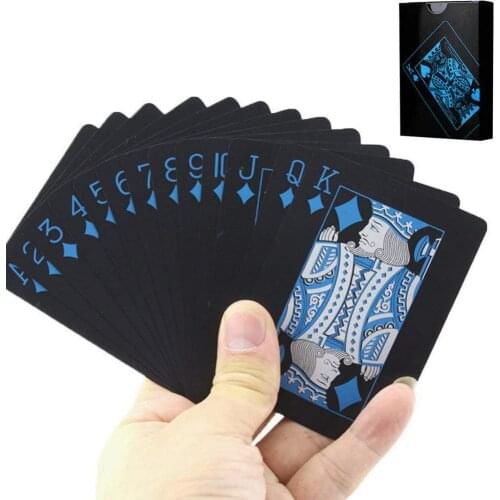 50% Hot Sale 1/2Pack Waterproof Washable Foil Poker Table Game Magic Playing Card Party Favor For Party Entertainment Games