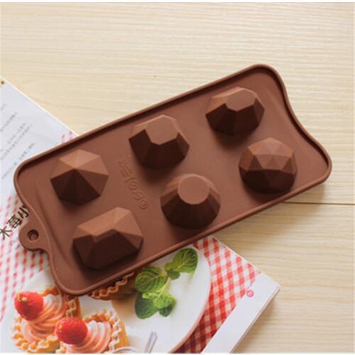 6 lattice gem Gemstone Practical stone chocolate silicone cake mold Bakeware Tools