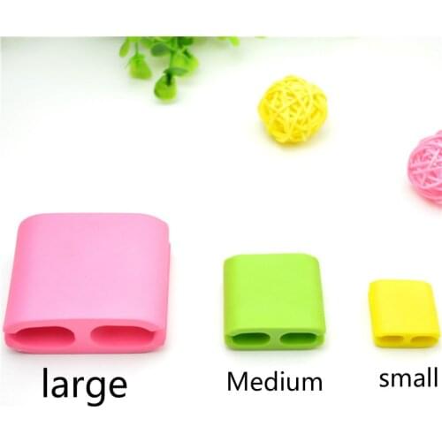 6pcs Korean version of high quality double hole wire winder headphone power cable winder cable clips