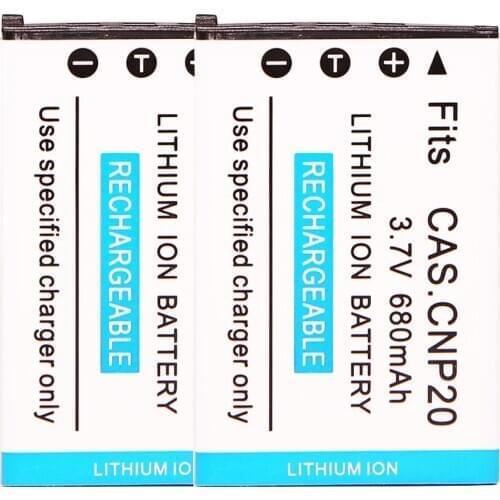 2Pcs NP-20 CNP20 NP20 Battery for CASIO Exilim EX M20 S100 S20 S500 S600 S770 S800 S880 Z60 Z65 Z70 Z75 Z77 Z3 Z5 Z6 Z4 Z7 Z8