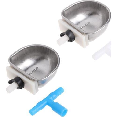 Rabbit Automatic Drinker Water Feeder Fix Bowl Stainless Steel T Joint Equipment