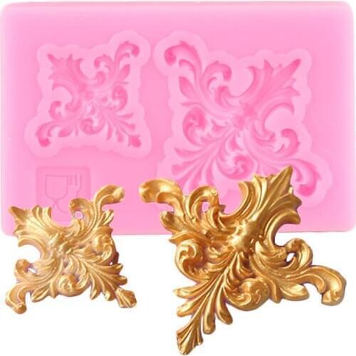 Baroque Scroll Relief Silicone Mold Cake Border Fondant Moulds Cake Decorating Tools Candy Resin Clay Chocolate Gumpaste Moulds