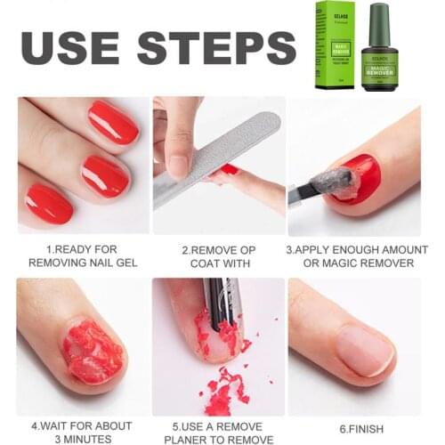 Quick Clean Burst Nail Polish Remover Soak Off Nail Polish Base Top Coat UV Gel Nail Art Lacque Remove Nail Art Tool TSLM