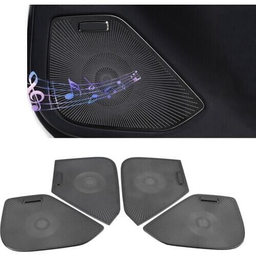 For MAZDA CX-8 2019 2020 Stainless Car Door Panel Loudspeaker Pad Sound Speaker Cover Trim Frame Sticker Moulding Accessories
