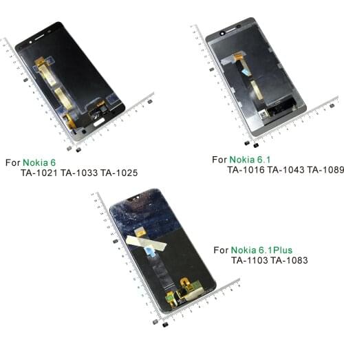 For Nokia 6 TA-1021 TA-1033 6.1 TA-1016 TA-1043 6.1Plus TA-1103 LCD Display Touch Screen Digitizer Assembly Replacement Parts