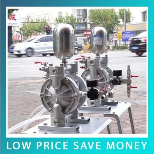 Mini Pneumatic Double Diaphragm Paint Pump Electric Ink Pump Aluminum Alloy Material Spray Paint Diaphragm Pump