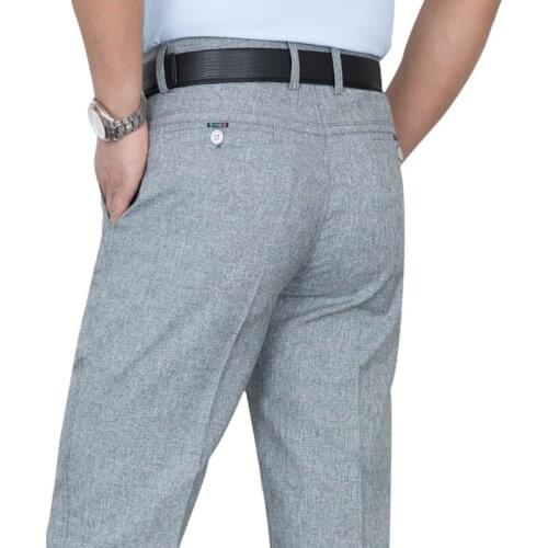 2021 Mens New Spring-Summer New Type Casual Pants Straight Thin Trousers