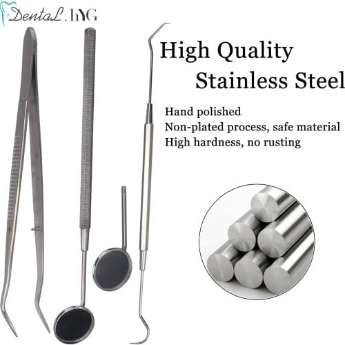 Dental 4pc Hygiene Tool Kit Tartar Scraper Scaler Dental Equipment Calculus Plaque Remover Teeth Clean