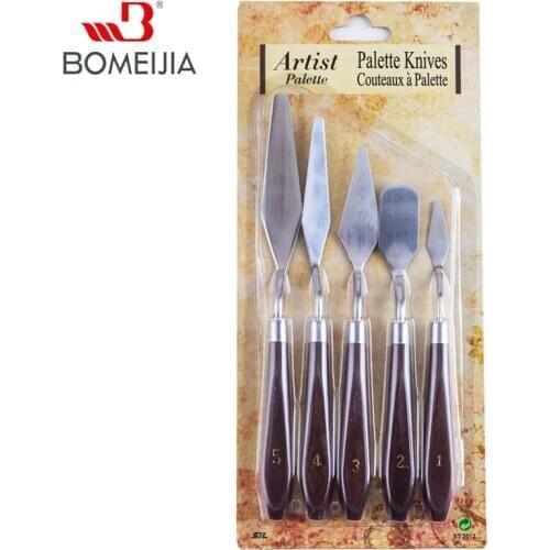 5Pcs Painting Knife Set Painting Mixing Scraper Artist Oil Painting Palette Knife Spatula Painting Art Drawing