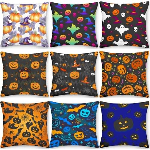 Halloween Pumpkin Pillowcase Decorative Sofa Cushion Case Bed Pillow Cover Home Decor Car Cushion Cover Polyester Pillow Case