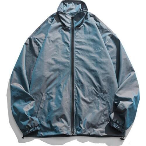 2020 Autumn New jacket mens trendy BF mens gradient simple back printed jacket for men