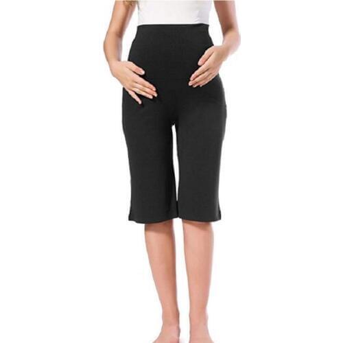 NEW Womens Maternity Shorts Wide Straight Comfortable Knee Capri Lounge Pregnancy Pants Casual Straight Pantsmaternity trousers
