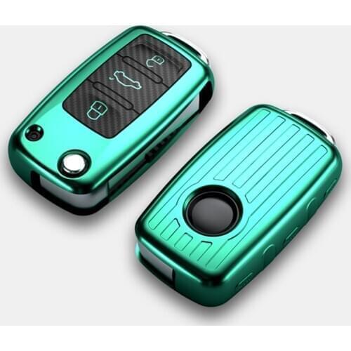 TPU Car Key Cover full Case Holder Shell For VW Bora Jetta Golf 4 5 6 Polo Passat Skoda Octavia A5 Fabia SEAT Ibiza Leon B5 B6