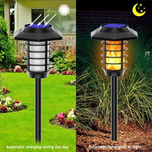 Outdoor Lights Solar Garden Light Flickering Lamp Courtyard Balcony Lawn Path Spotlight Dropshipping