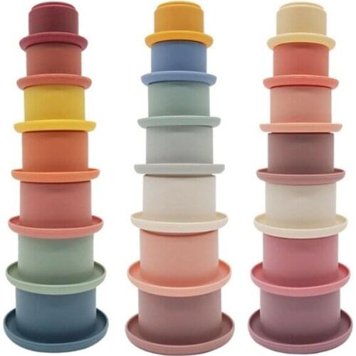 D0AF Beach Toy Hourglass Stacking Toy Sand Play Set Interactive Water Toys for Paddling Pool Bathroom Sandpit Infant 6M+ Gift