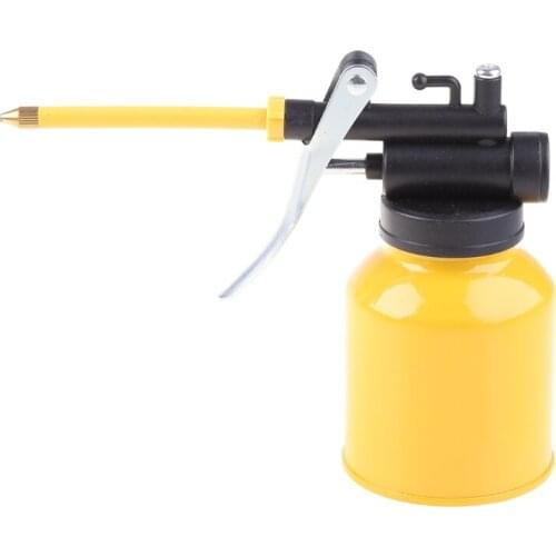 Pistols Pump Oiler DIY Home Maintenance Pump Oiler Can with Hose 200cc Capacity High Pressure Metal Oil Pot