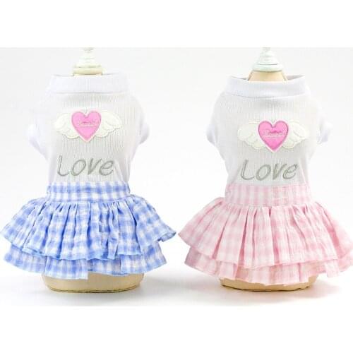 Dog Dress Tutu Skirt Love Dog Pet Cat Luxury Princess Wedding Dress Summer Dog Chihuahua Pet Apparel Drop Shipping