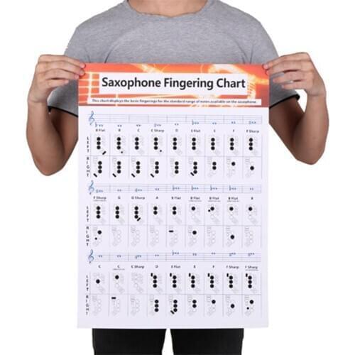 Saxophone Fingering Chord Chart Musical Beginner Instrument Practice Accessories