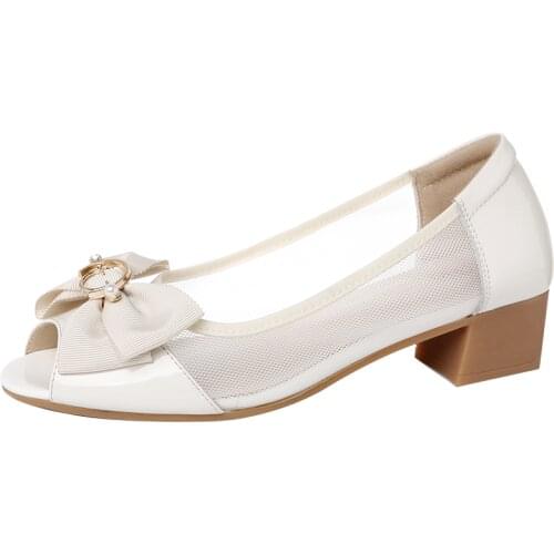 Woman Shoes Guciheaven New Open Toe Chunky Heel Sandals Summer Breathable Mesh Cover Feet Waterproof Platform