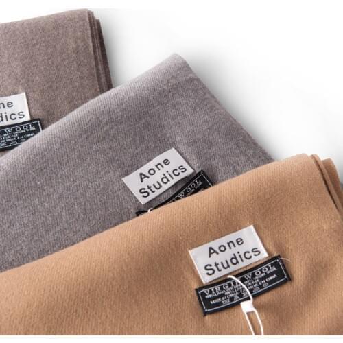 Luxury Solid Women Men Scarf Winter Cashmere Shawls Scarves Pashmina With Tassel Female Autumn Thick Warm Wool Scarf Hijab Wraps
