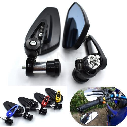 Universal Motorcycle 7/8" 22mm handlebar end side rearview mirror For Yamaha YZF R6 YZF R1 FZ1 FAZER FZ6R FZ8 MT07 MT-07 FZ07
