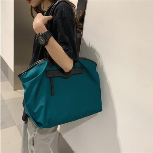 Large capacity Tote Bag New Womens bag portable bag Korean fashion nylon cloth bag travel bag leisure hand bag