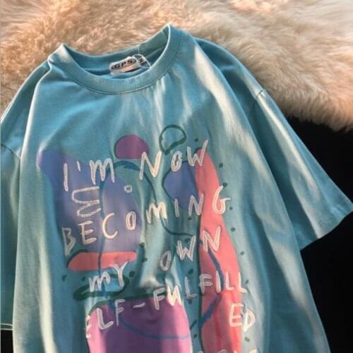 New Fashion Woman T shirts High Quality Print Short Sleeve Round Collar T-shirt Femme Cotton Spandex Tops for Women