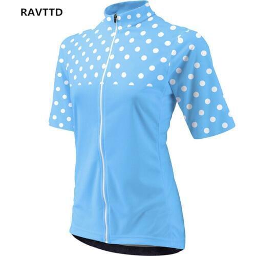2017 Blue Color Women Bike Cycling Jersey Cycling Clothing Bike Bicycle Wear Breathable Bicycle Clothing Ropa Ciclismo