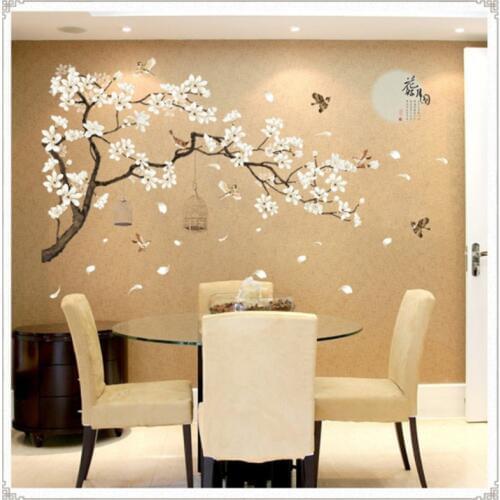 187x128cm Large Size Tree Wall Stickers Home Decor Vinyl Wallpapers Birds Flower Living Room Bedroom DIY Rooms Decoration Decals