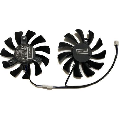 2pcs/set 75MM 40MM 2Pin GTX750 N750 GPU Cooler Graphics Card Fan For MSI N750Ti-2GD5TOCV1 N750Ti-2GD5OC VGA Card Cooling