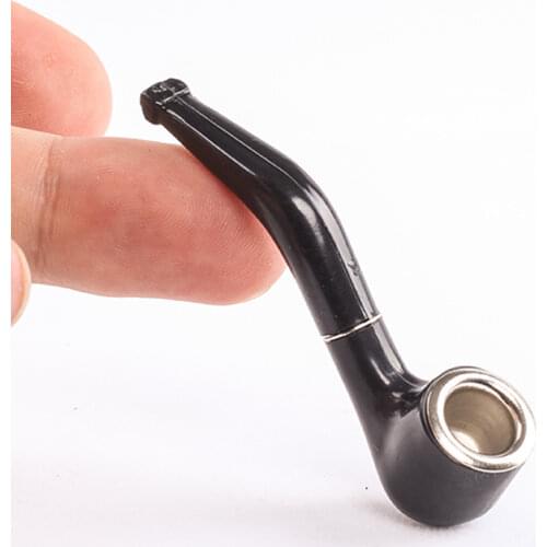 2pcs/lot creative mini small Smoking pipe black Cigarette Holder with Metal Bowl portable mens Gadget HG-666A