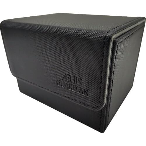 AEGIS GUARDIAN Premium 100+ Card Box For Trading Card Game TCG Deck Case: Black
