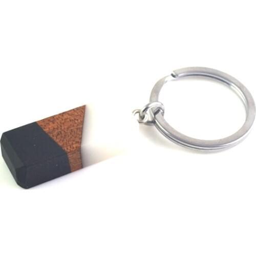 Natural wood resin mens and womens multifunctional pendant, key chain 0111