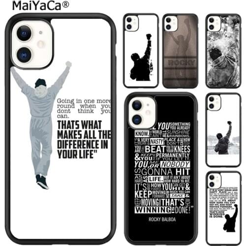 MaiYaCa Rocky Balboa Movie Motivation Phone Case For iPhone SE 5 6 7 8 plus X XR XS 11 12 pro max Samsung Galaxy S8 S9 S10 shell