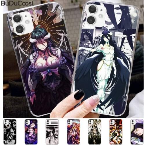 Anime OVERLORD Albedo Phone Case for iPhone 11 12 pro XS MAX 8 7 6 6S Plus X 5S SE 2020 XR cover