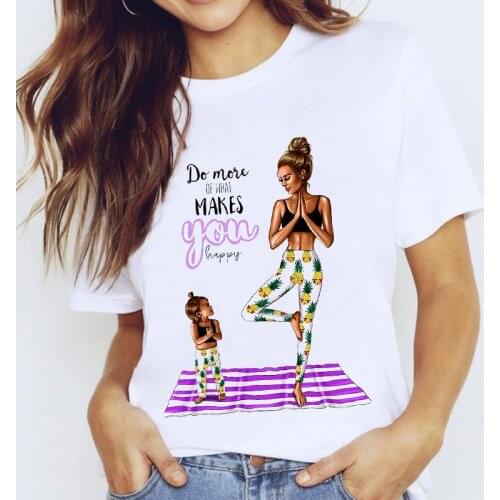 T-shirt Ladies 2021 Summer Cartoon Mom Life woman T shirt 90s Female Tee Tops Graphic Short sleeve streetwear Tee Shirt femme