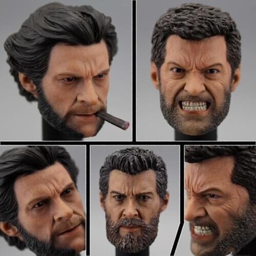 Head Sculpture Model Wolverine 1/6 Scene Soldier Parts LOGAN Hugh Jackman X War Police Young Angry Version